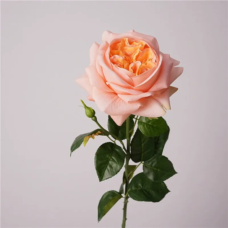 Artificial Juliet Rose Stem – 27.6" Premium Real-Touch Moisture-Retaining Faux Flower for Wedding & Home Décor