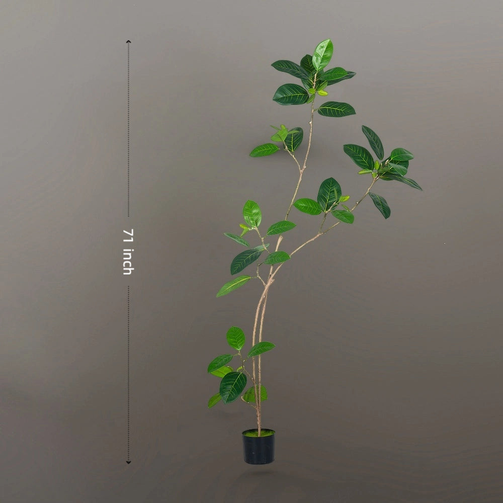 Artificial Ficus Benghalensis Tree – Indoor Potted Plant | Green Rubber Tree