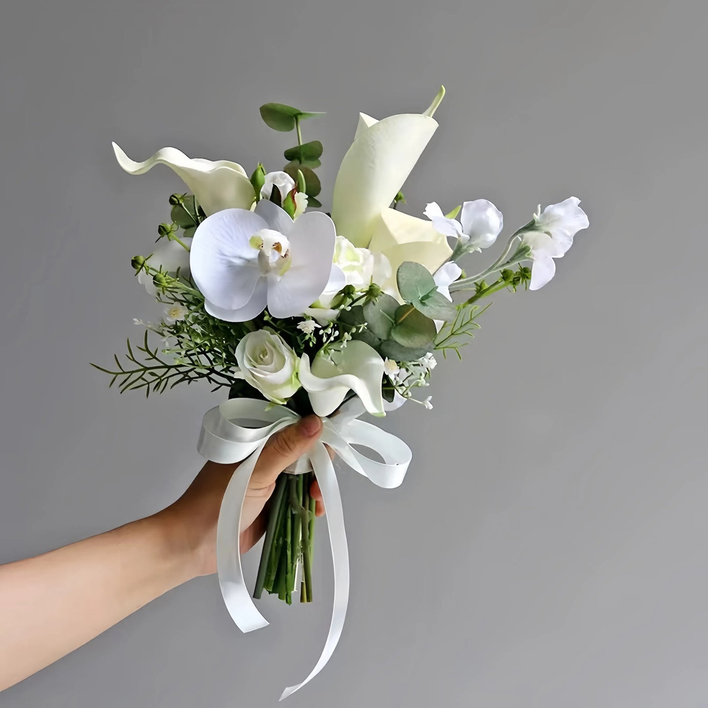 Elegant Artificial White Wedding Bouquet Series – Timeless & Realistic Bridal Flowers