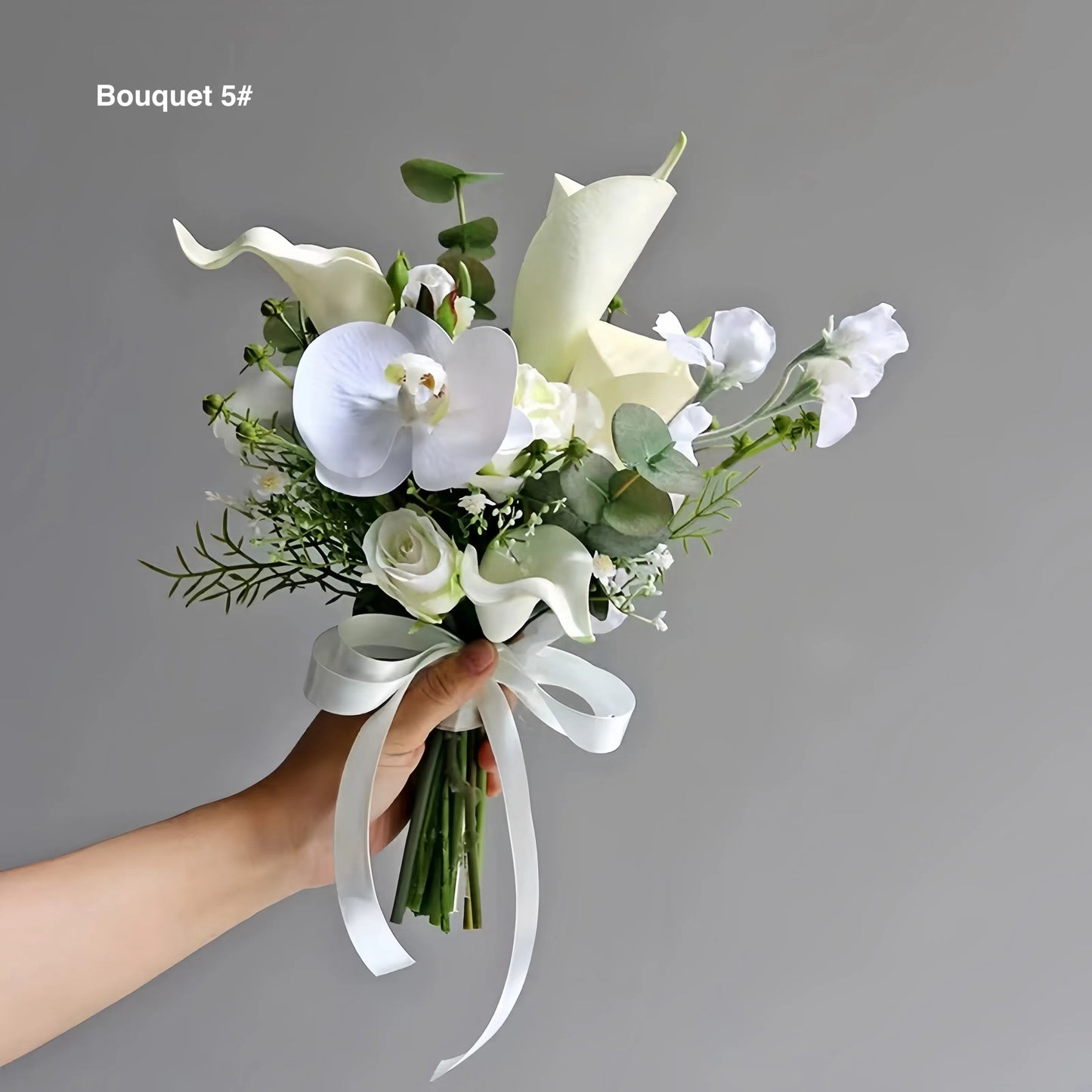 Elegant Artificial White Wedding Bouquet Series – Timeless & Realistic Bridal Flowers