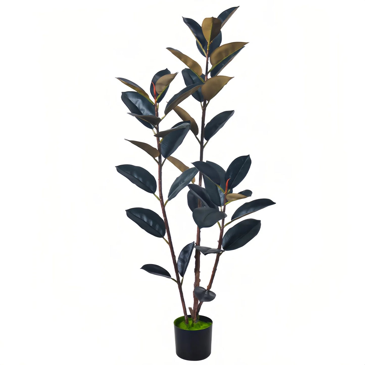 Artificial Ficus Elastica ‘Black Gold’ Rubber Plant – Premium Indoor Floor Décor