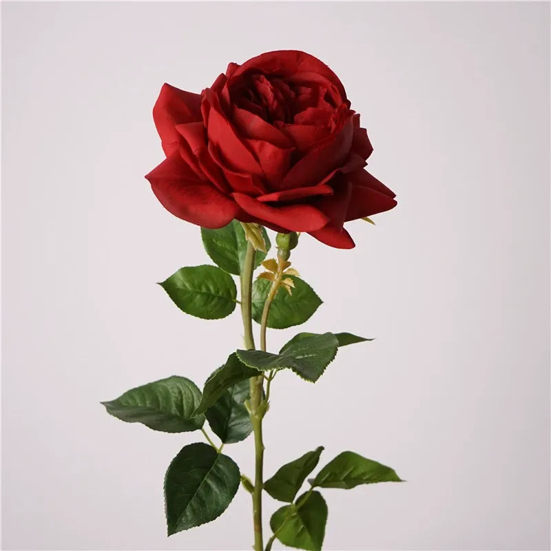 Artificial Juliet Rose Stem – 27.6" Premium Real-Touch Moisture-Retaining Faux Flower for Wedding & Home Décor