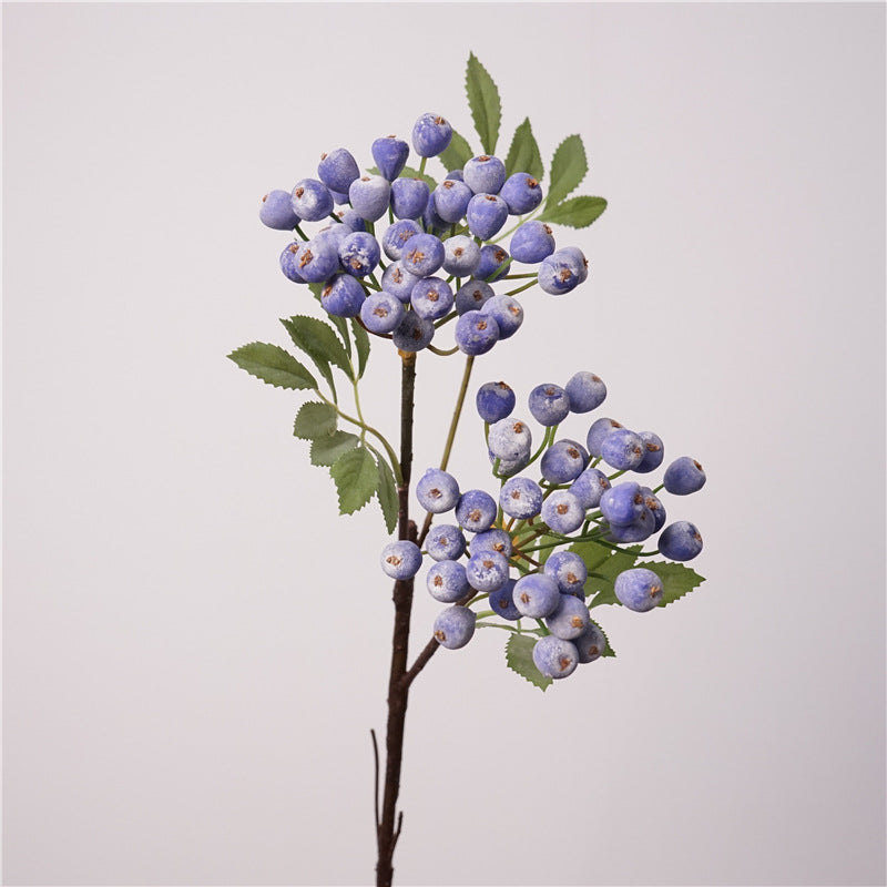 Artificial Large Blueberry Branch – Home Décor Fruit Stem