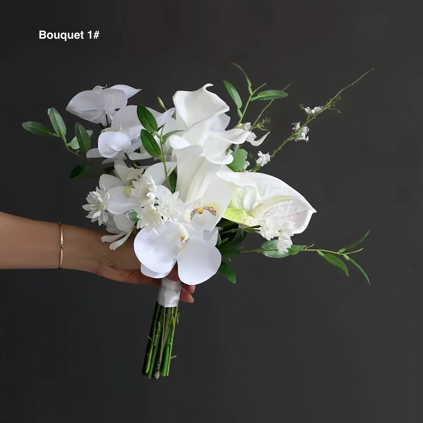 Elegant Artificial White Wedding Bouquet Series – Timeless & Realistic Bridal Flowers
