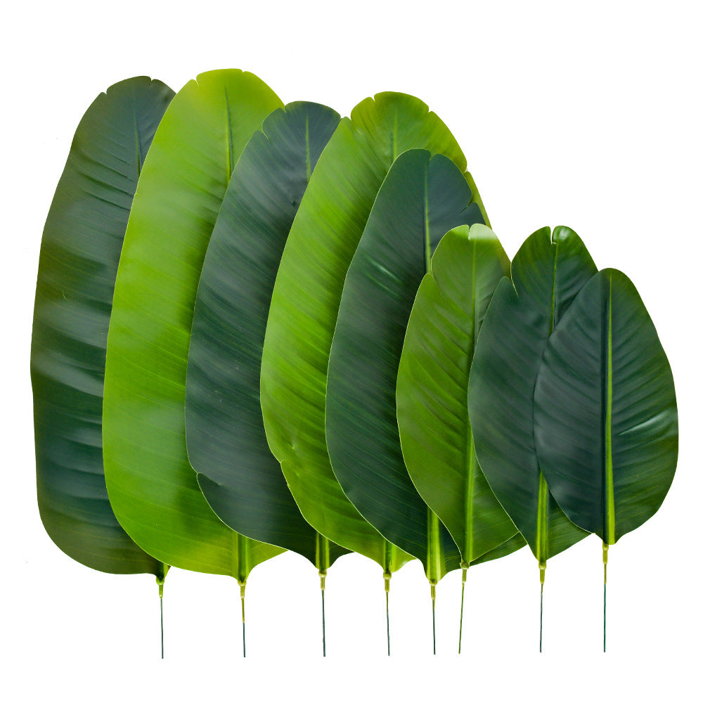 Artificial Banana Leaves – Dark Green Tropical Leaf Stem