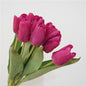 Artificial Real-Touch Tulip Stem – 14.2'' Lifelike Silk Flowers for Home & Wedding Decoration