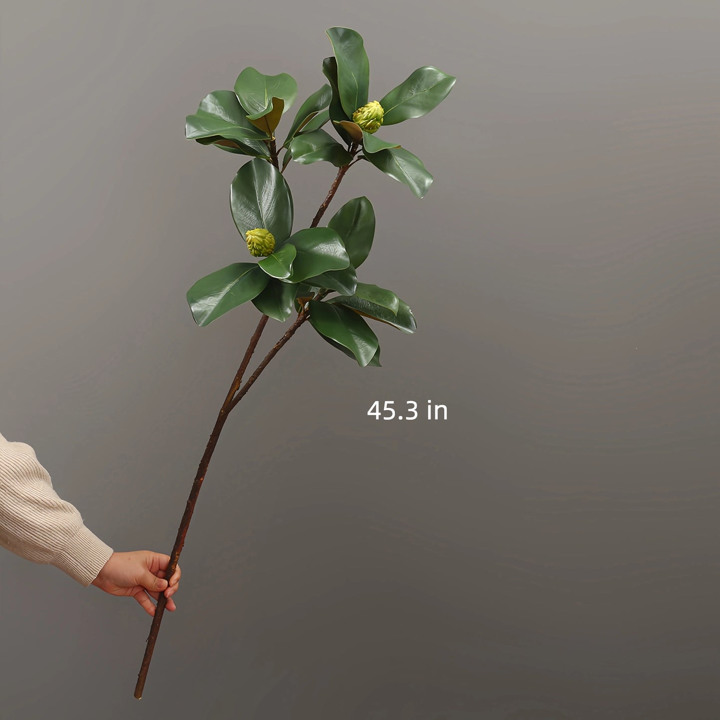 Tall Artificial Magnolia Leaf Branch wtih Buds