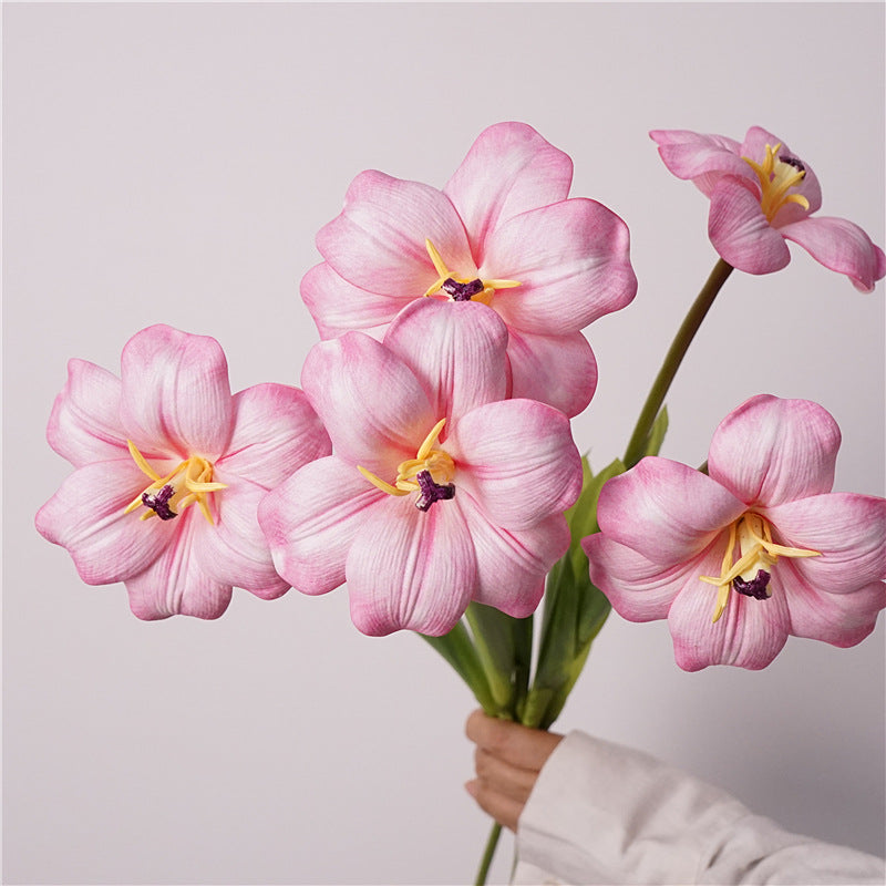 Artificial PU Brownie Tulip – High-Quality Lifelike Flower