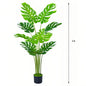 Artificial Monstera Plant with Black Pot – Indoor Decoration
