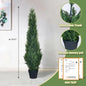 Artificial Christmas Cypress Tree – Faux Green Holiday Plant with Black Pot for Home Décor