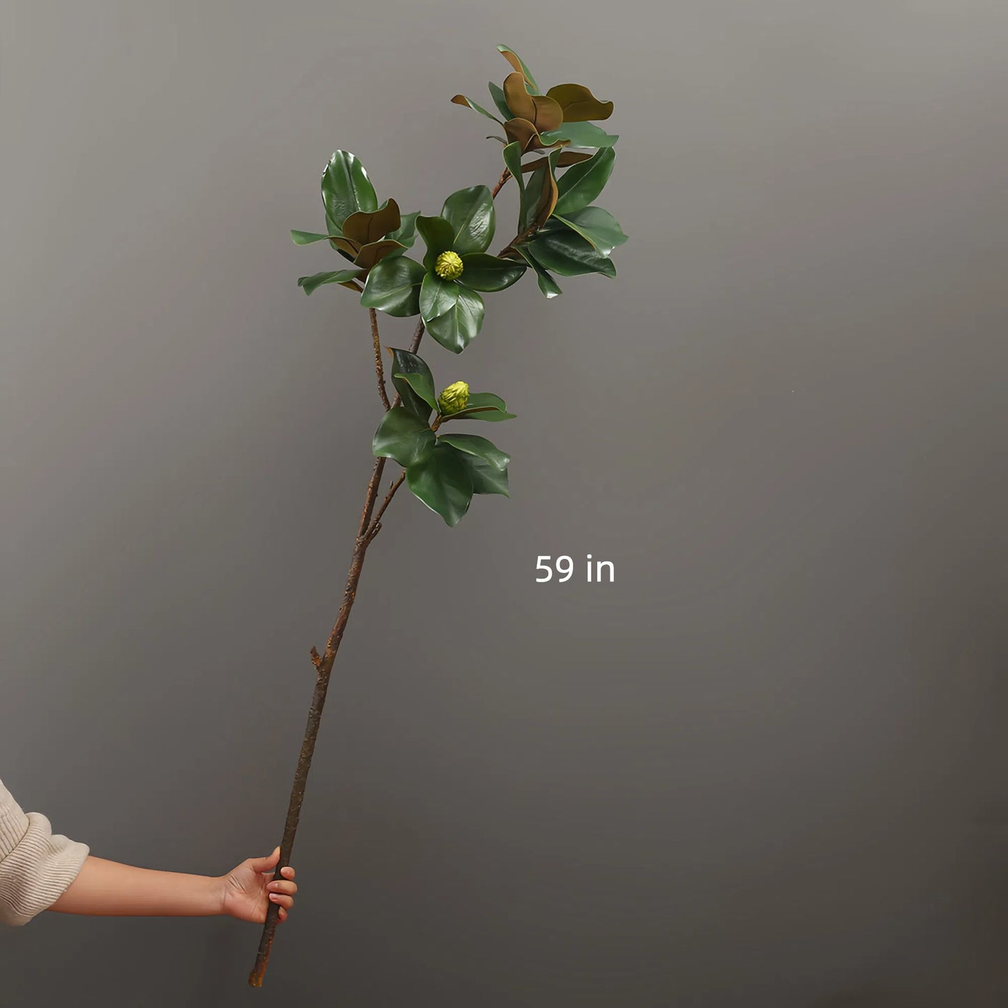 Tall Artificial Magnolia Leaf Branch wtih Buds
