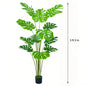 Artificial Monstera Plant with Black Pot – Indoor Decoration