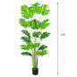 Artificial Monstera Plant with Black Pot – Indoor Decoration