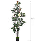 Artificial Magnolia Tree – White Blooms & Lush Green Leaves
