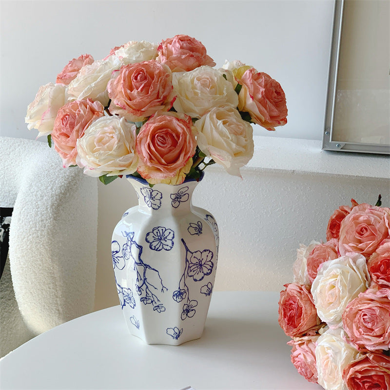 Artificial Rose Stem Bundle – 7pcs, 17.7"