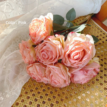 Artificial Rose Stem Bundle – 7pcs, 17.7"