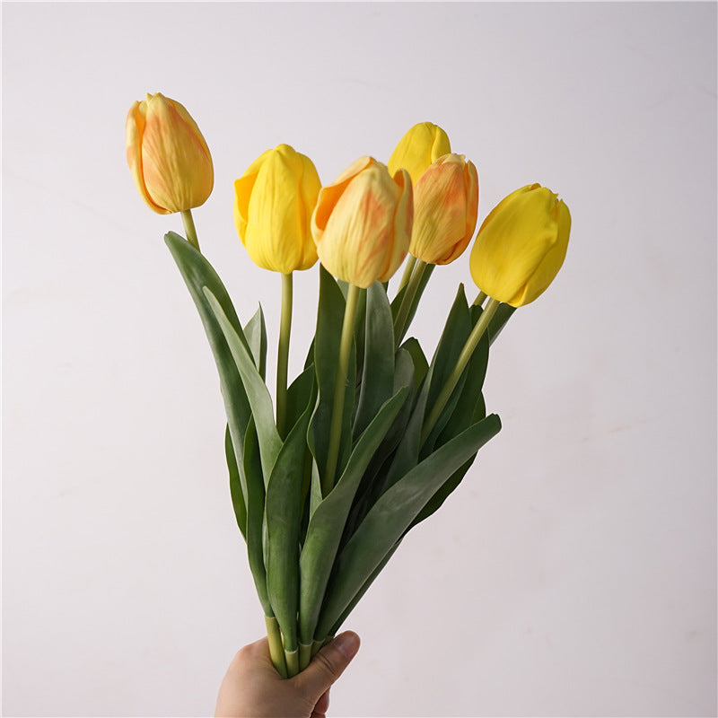 Artificial Tulip Stem – 18.9" Premium Real-Touch PU Faux Flower for Home & Wedding Décor