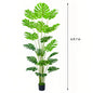 Artificial Monstera Plant with Black Pot – Indoor Decoration