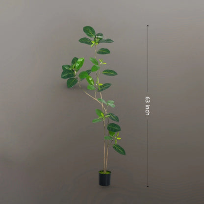 Artificial Ficus Benghalensis Tree – Indoor Potted Plant | Green Rubber Tree