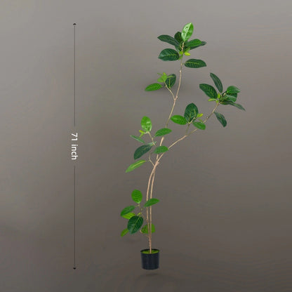 Artificial Ficus Benghalensis Tree – Indoor Potted Plant | Green Rubber Tree