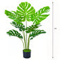 Artificial Monstera Plant with Black Pot – Indoor Decoration