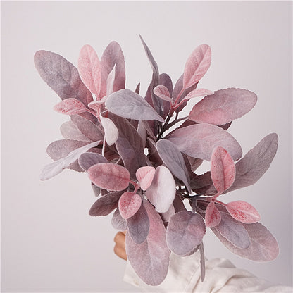 Artificial Bunny Ear Leaf Stem – 14.2" Pink Faux Foliage for Home & Wedding Décor