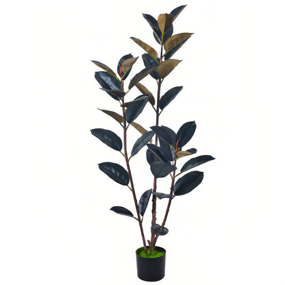 Artificial Ficus Elastica ‘Black Gold’ Rubber Plant – Premium Indoor Floor Décor