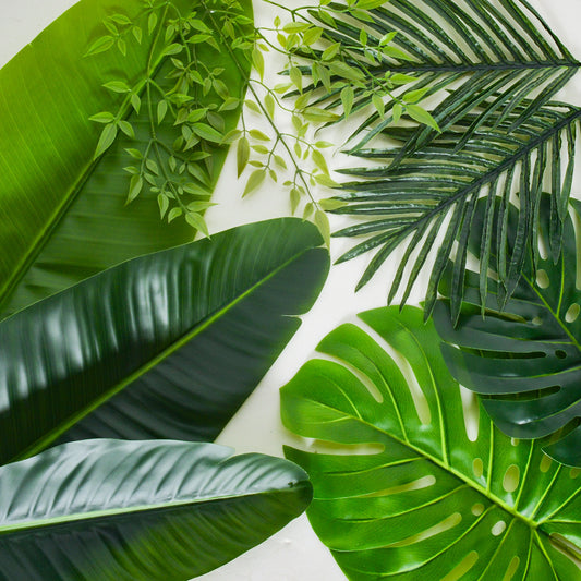 Artificial Banana Leaves – Dark Green Tropical Leaf Stem