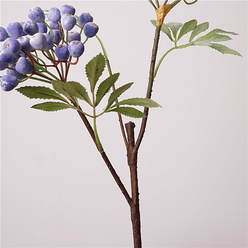 Artificial Large Blueberry Branch – Home Décor Fruit Stem