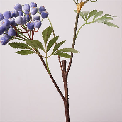 Artificial Large Blueberry Branch – Home Décor Fruit Stem