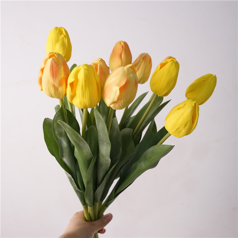 Artificial Tulip Stem – 18.9" Premium Real-Touch PU Faux Flower for Home & Wedding Décor