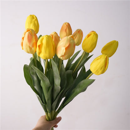 Artificial Tulip Stem – 18.9" Premium Real-Touch PU Faux Flower for Home & Wedding Décor