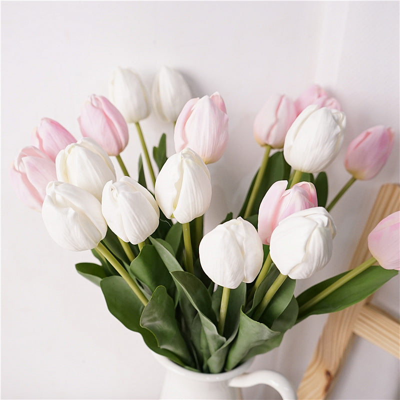 Artificial Tulip Stem – 18.9" Premium Real-Touch PU Faux Flower for Home & Wedding Décor