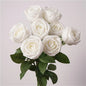 Artificial White Crown Rose Stem – 25.6" Real-Touch Premium Single Stem for Home & Wedding Décor