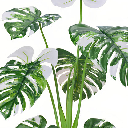 Artificial Monstera Plant in Woven Basket – 3ft