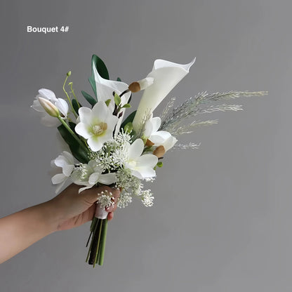 Elegant Artificial White Wedding Bouquet Series – Timeless & Realistic Bridal Flowers