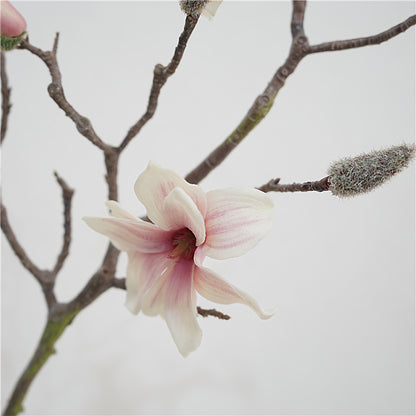 Artificial Magnolia Stem – 28.3" Premium Real-Touch Faux Flower for Home Décor