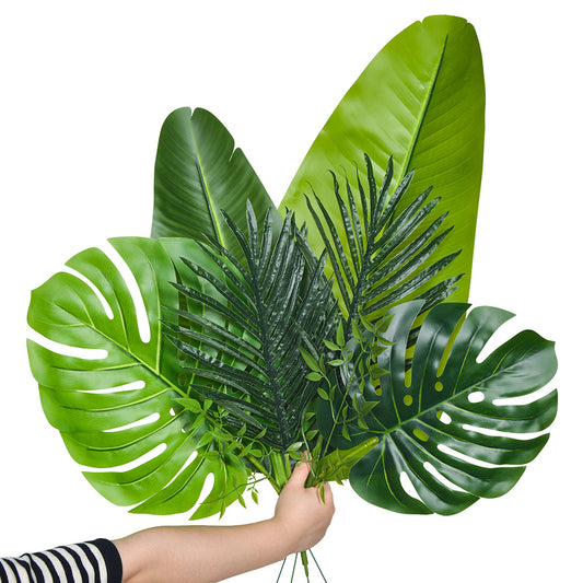 Artificial Banana Leaves – Dark Green Tropical Leaf Stem