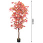 Artificial Maple Tree – Red, Lifelike Decorative Tree