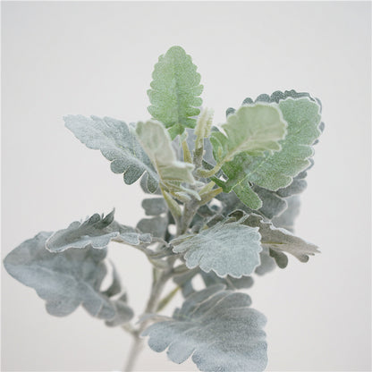 Artificial Silver Leaf Stem – 17.7" Faux Greenery for Home & Floral Décor