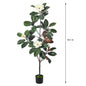 Artificial Magnolia Tree – White Blooms & Lush Green Leaves