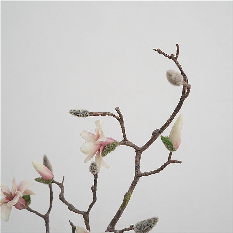 Artificial Magnolia Stem – 28.3" Premium Real-Touch Faux Flower for Home Décor