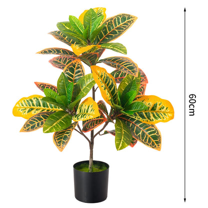 Artificial Golden Ficus Plant – Yellow-Green (2ft / 3ft, Plastic)