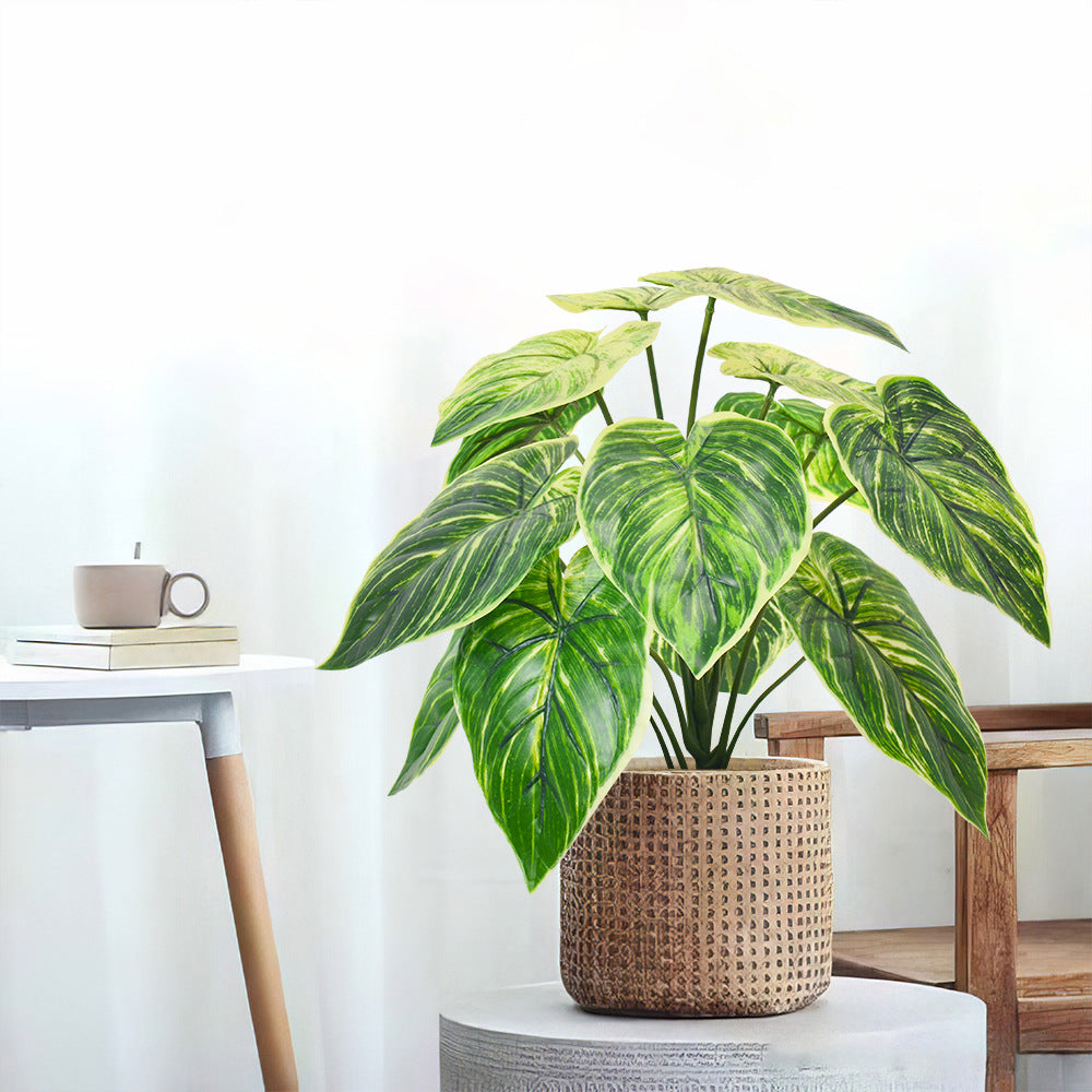 Artificial Platinum Cymbidium Plant – 1.3ft (Soft PVC, Lifelike Decorative Plant)