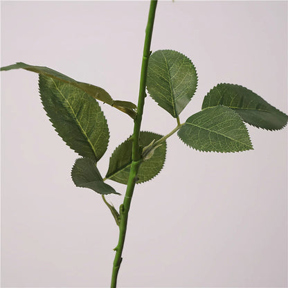 Artificial White Crown Rose Stem – 25.6" Real-Touch Premium Single Stem for Home & Wedding Décor