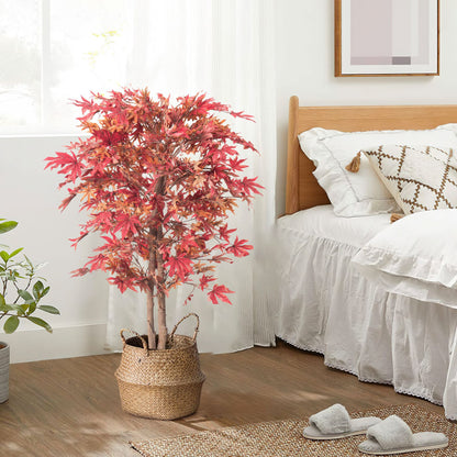 Artificial Maple Tree – Red, Lifelike Decorative Tree