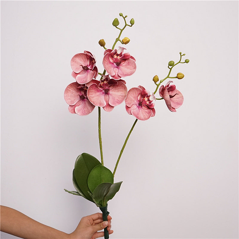 Artificial Butterfly Orchid Stem – 22" Premium EVA Faux Phalaenopsis for Wedding, Home & Event Décor