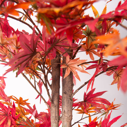 Artificial Maple Tree – Red, Lifelike Decorative Tree