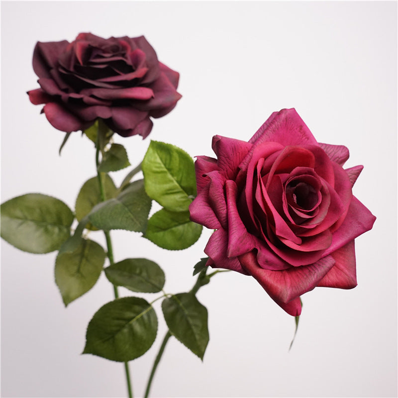 Artificial Large Rose Stem – 25.6" Premium Real-Touch Moisture-Retaining Faux Flower for Home & Wedding Décor