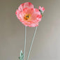 Artificial Flocked Poppy Stem – 39.4” Long Velvet Poppy Flower for Wedding, Home & Event Décor